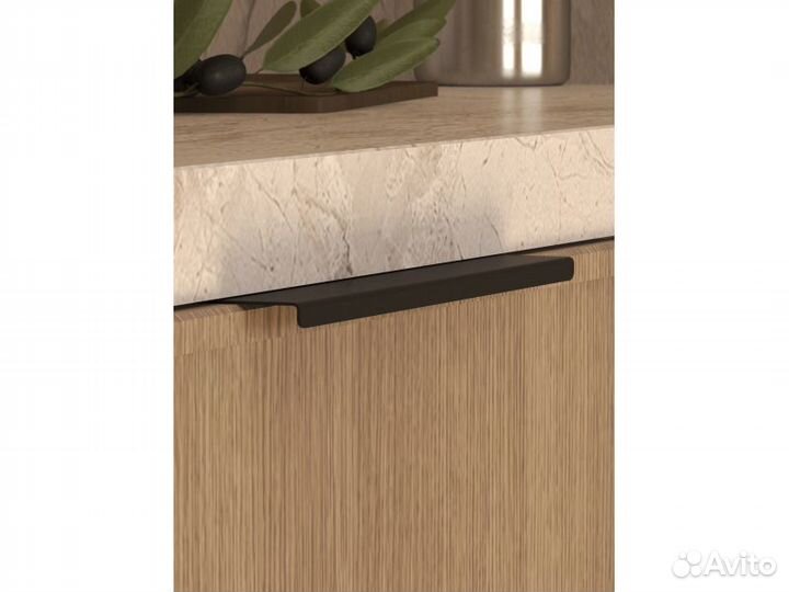 Ручка торцевая flat 128 (156) черная