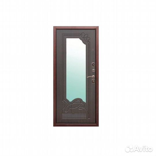 Дверь металлическая для квартиры с зеркалом