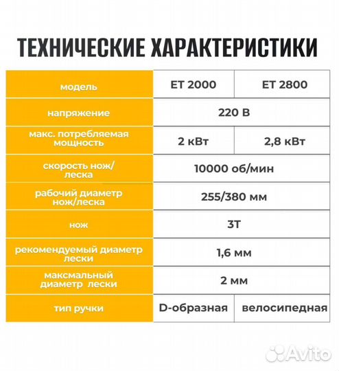 Триммер электрический ет 2000