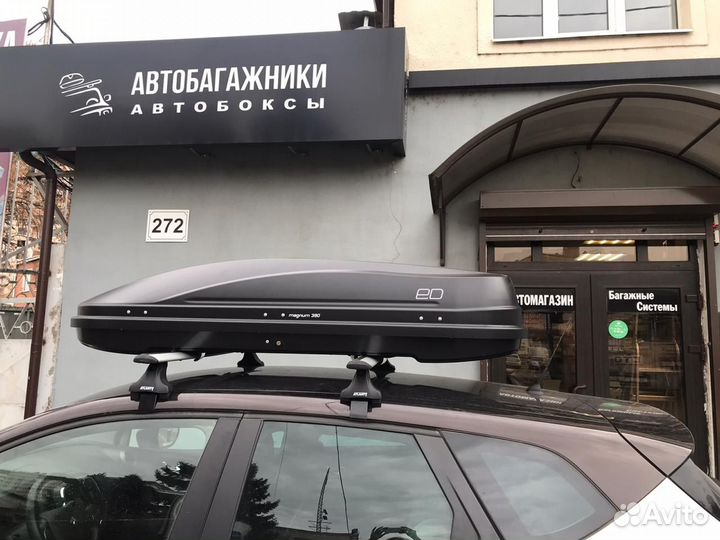 Автобокс Евродеталь Магнум 390 л черн карбон