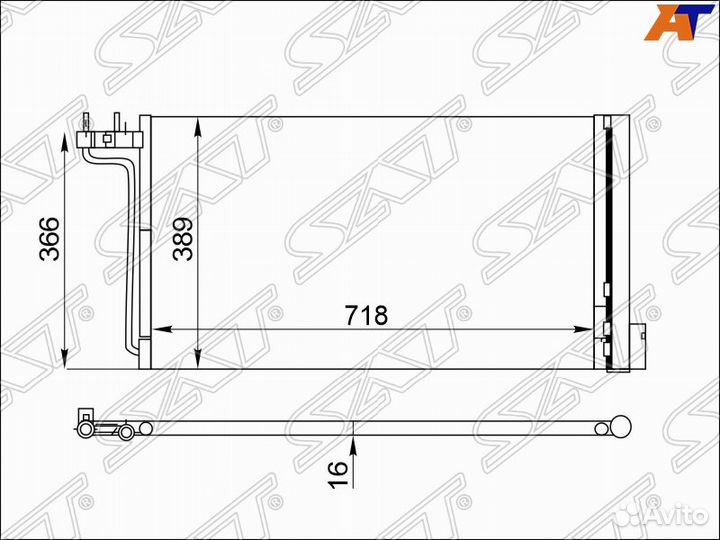 Форд Фокус 3 радиатор кондиционера 2015-2019г