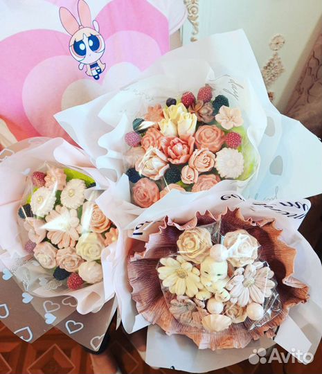 Букеты из шоколадных цветов. Есть без сахара