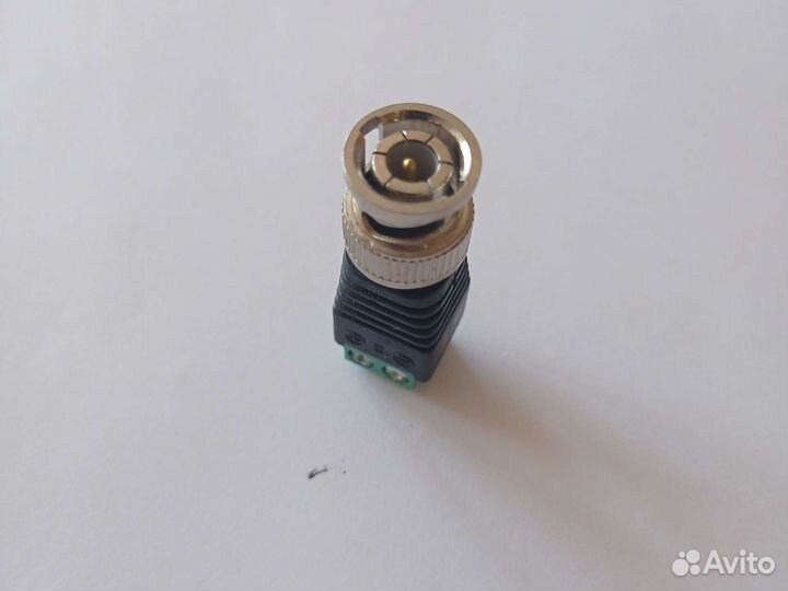 Разъем BNC папа, зажим под винт, пластик