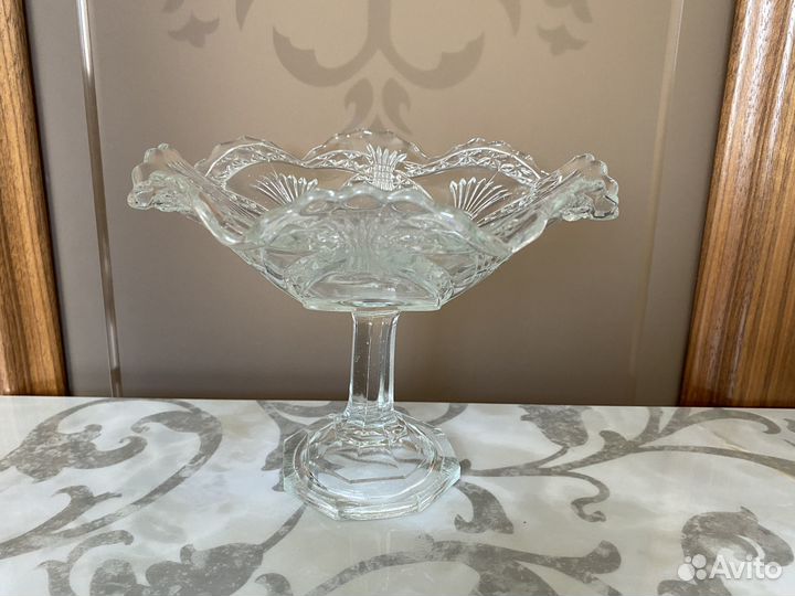 Антикварная ажурная ваза Креманка мальцов 19 век