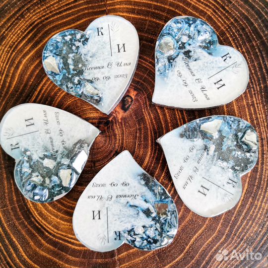 Пригласительные на свадьбу из эпоксидной смолы