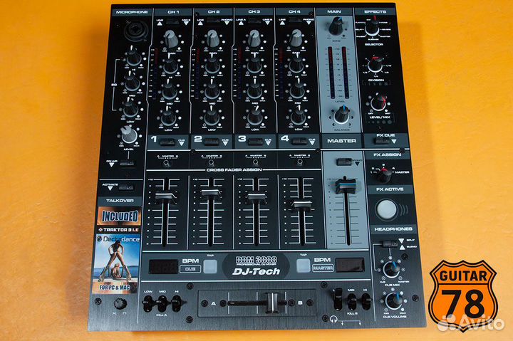 DJ микшерный пульт DDM3000 4 Channel DJ Mixer