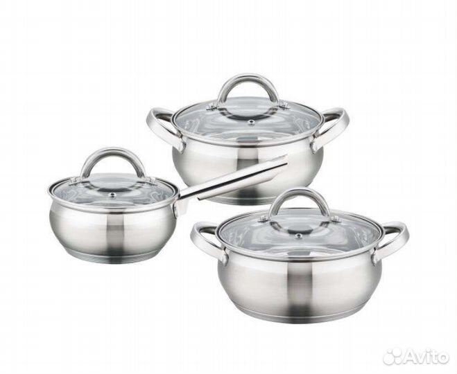 Набор кастрюль 6 предметов, кастрюля