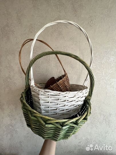 Плетеные корзины, кашпо