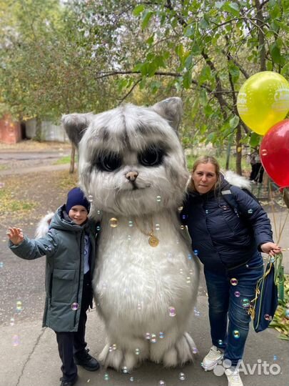 Белый мишка поздравление Тедди ростовая кукла