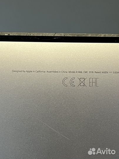 Apple MacBook Air a1466 залит