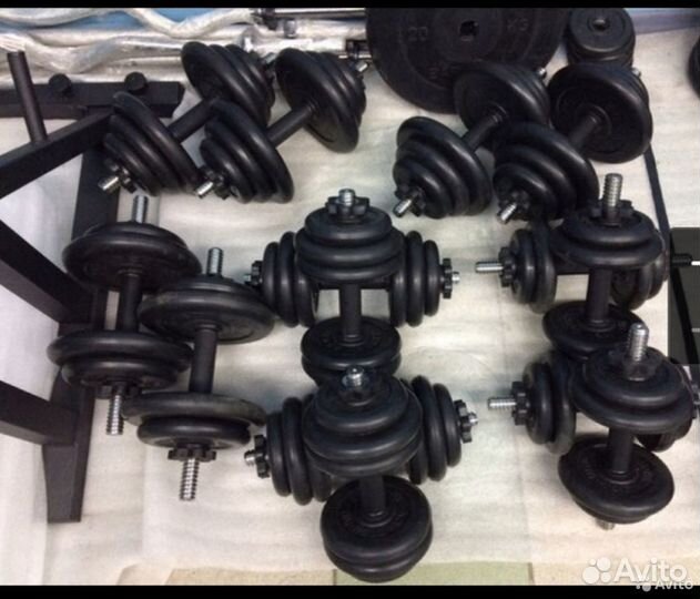 Разборные гантели MB Barbell Atlet от 4,5 до 42 кг