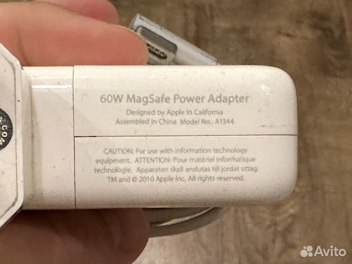 Адаптер питания Apple 60w magsafe, модель A1344