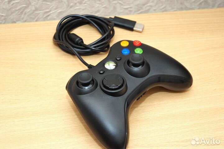Проводной неоригинальный геймпад для xbox 360 и пк