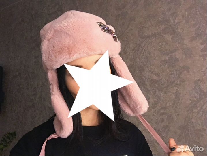 Шапка ушанка женская