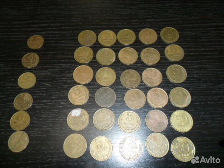 Монеты СССР 3,5,10,15,20,50 копеек