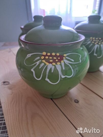 Глиняные горшочки для запекания, 3 шт