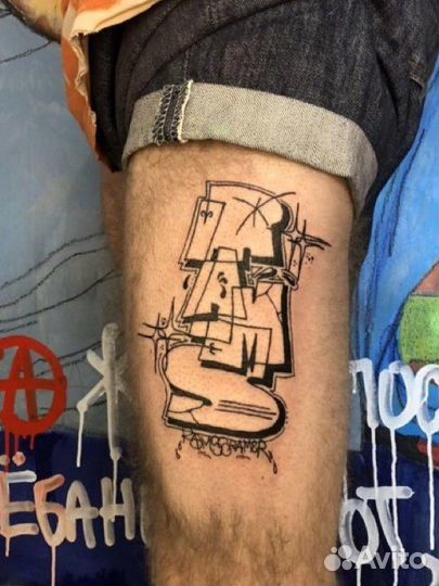 Тату tattoo graffiti мини татуировки