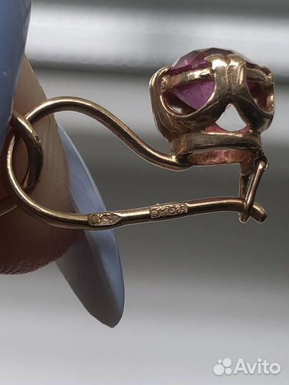 Золотые серьги 583 проба СССР