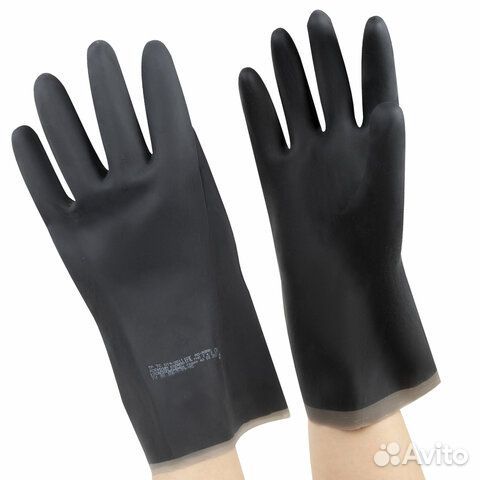 Перчатки резиновые технические кислотощелочестойки