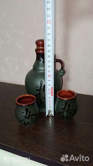 Штоф с двумя рюмочками (фаянс) СССР винтаж