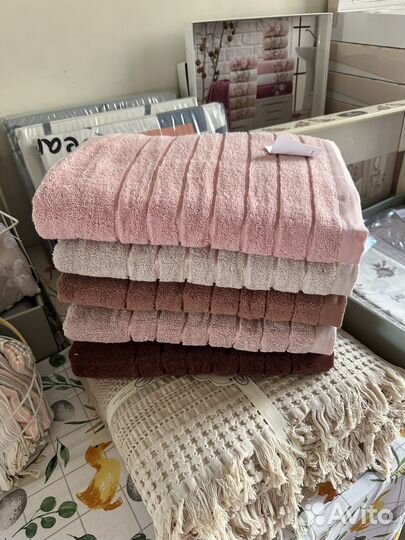 Махровые полотенца новые банное лицевое турция
