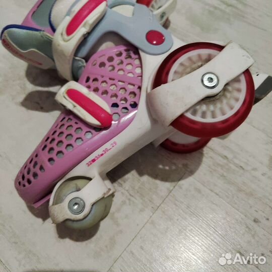 Роликовые коньки детские раздвижные и защита