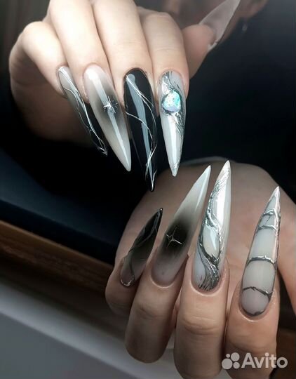 Маникюр наращивание ногтей