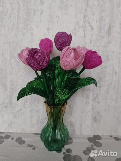 Тюльпаны из бисера