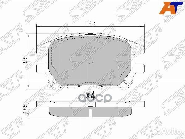 Колодки тормозные перед toyota harrier/lexus RX