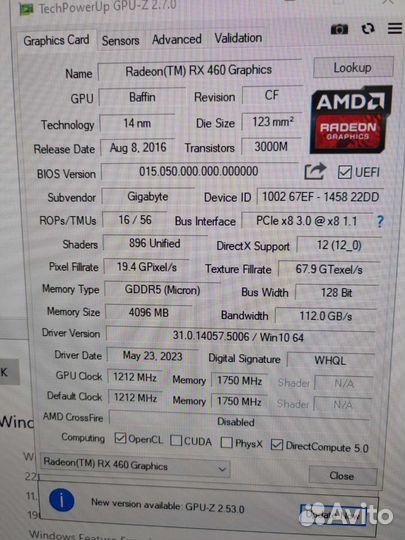 Amd FX6300 6ядер/RX460 4GB/RAM16/SSD240