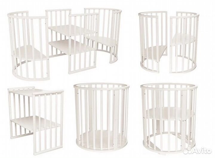 Детская кроватка с маятником круглая