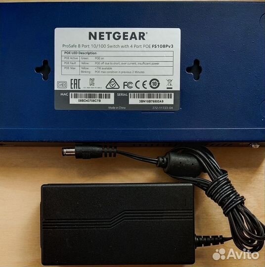 Сетевой коммутатор POE Switch netgear