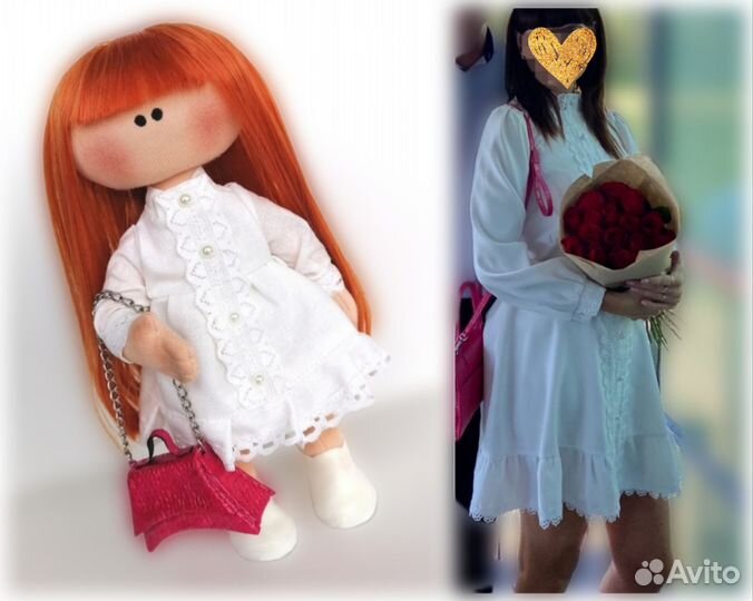 Портретная кукла по фото ручной работы