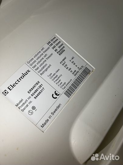 Холодильник electrolux