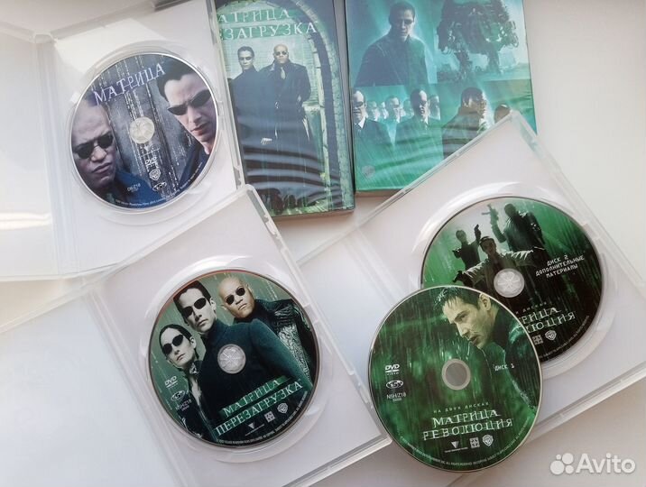 DVD-диски коллекционные трилогия «Матрица»