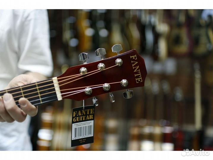 Fante FT-D38-3TS с вырезом акустическая гитара