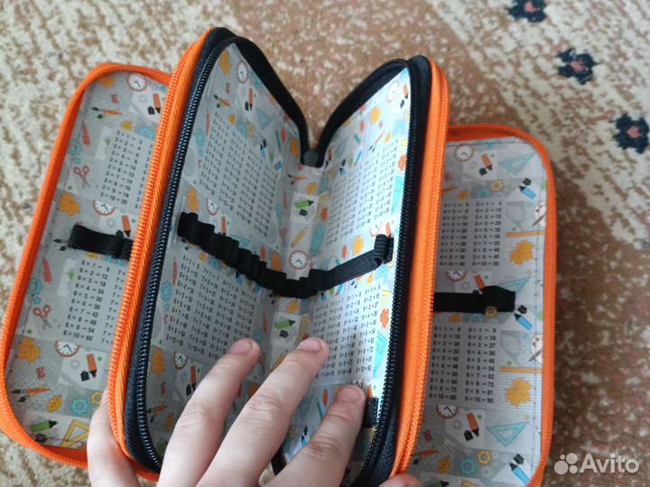 Пенал для школы с таблицей умножения