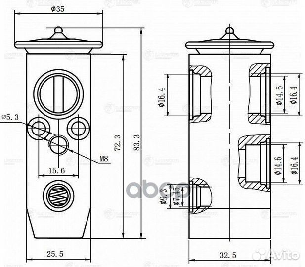 Клапан кондиционера chevrolet aveo 02- ltrv0520