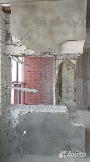 Демонтаж стен,алмазная резка проемов,вывоз мусора