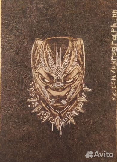 Черная пантера. Marvel. Ручная работа. Дерево