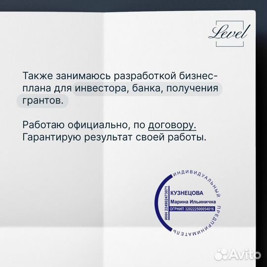 Разработка бизнес-плана для социального контракта