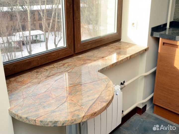 Подоконник из камня, под ключ