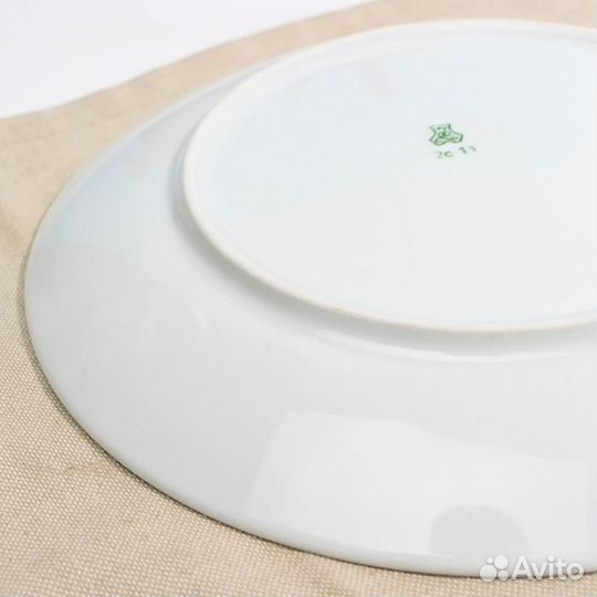 Тарелка «Лев», d24 см, белая, фарфор