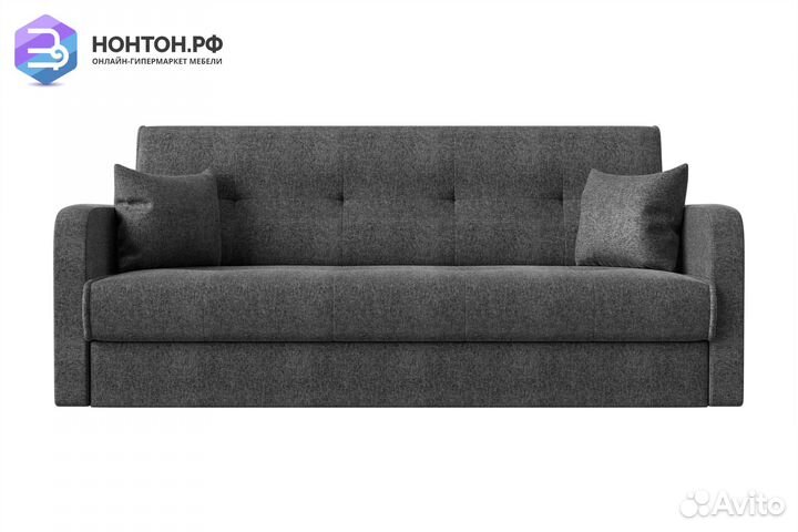 Диван книжка Надежда рогожка серая