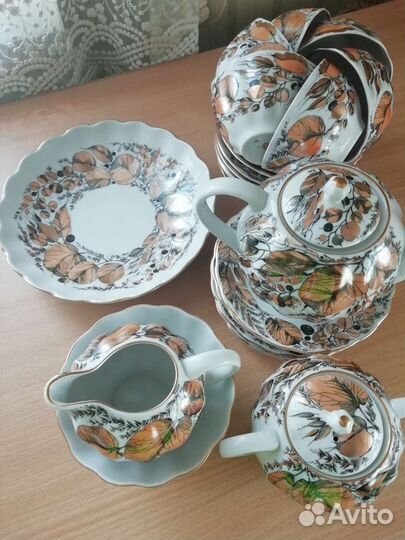 Чайный сервиз лфз, тарелки и селедница СССР