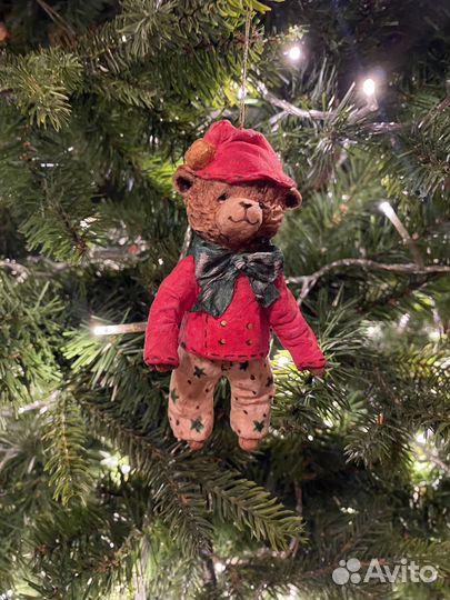 Ватные елочные игрушки мишка