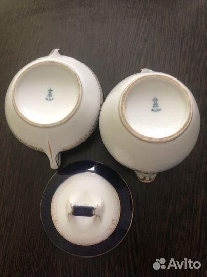 Антиквариат германия + СССР кобальт, золочение