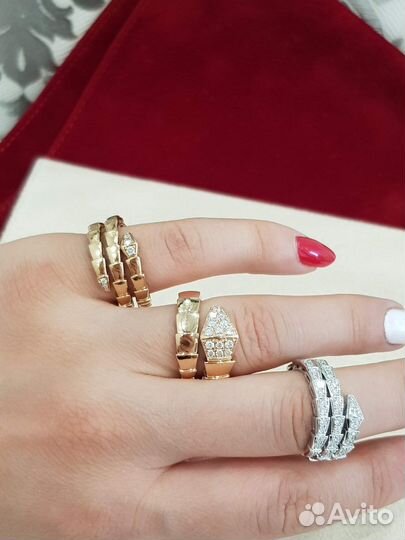 Золоток кольцо с бриллиантами Bvlgari