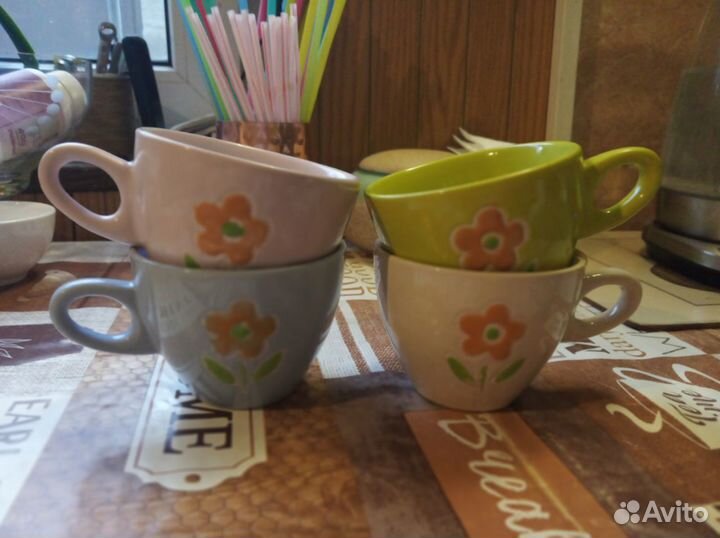 Чашки чайно-кофейные 220 мл, 4 шт или обмен