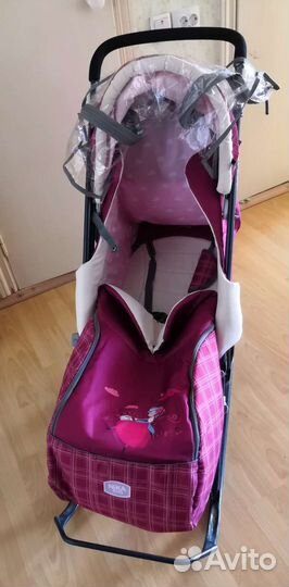 Детские санки коляска ника с 6 месяцев
